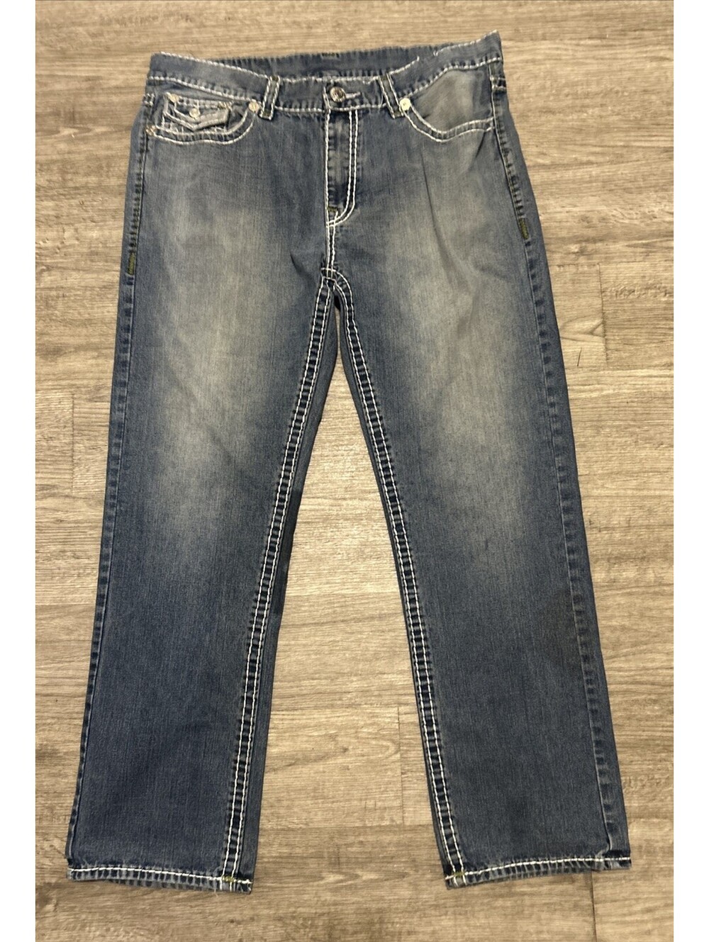 True Religion Ricky Super T Jeans - Size 40 Thick Piping Stitch